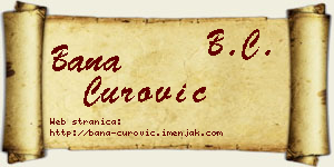 Bana Čurović vizit kartica